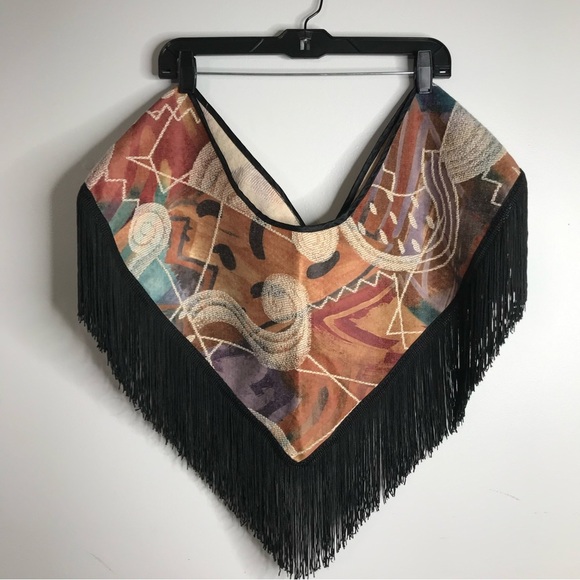 Crazy Quilt Shawl/Collar, Handmade, One-of-a-Kind - Picture 3 of 3